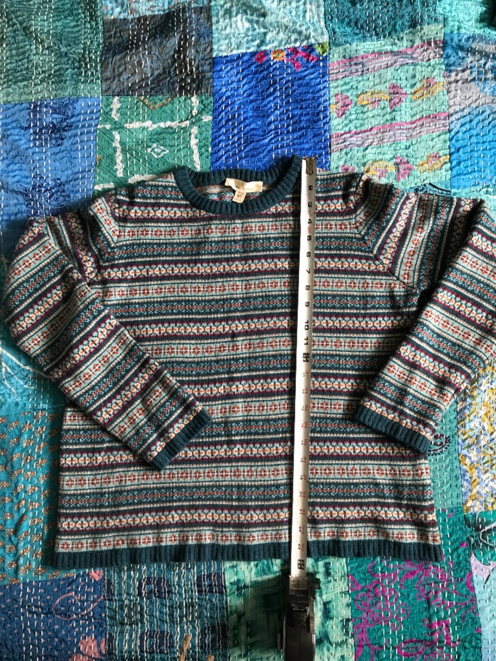 Seasalt Cornwall Percella Cove woolen fairisle jumper UK16